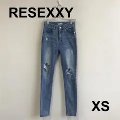 C0810A16【RESEXXY】ダメージスキニーデニム　青　XSのサムネイル