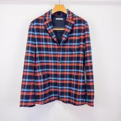 【 M/ 美品】beautiful people チェック テーラードジャケットのサムネイル