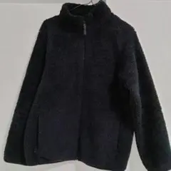 ユニクロ 黒 フリース フルジップ ジャケット 160 S