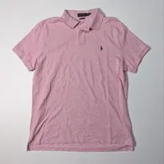 POLO RALPH LAUREN ピンク ポロシャツ M 現行QRタグ 新品】ポロラルフローレン ポロシャツ ネイビー M QRタグ 近年モデル