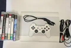 PlayStation 3 本体 ホワイト コントローラー付き ソフト6本セット