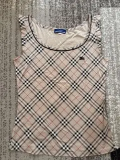 BURBERRY BLUE LABEL チェック柄 フリルタンクトップ　38のサムネイル