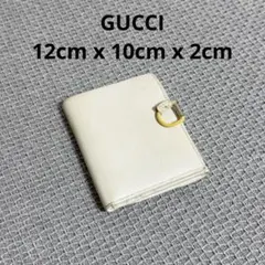 オールドグッチ gucci 二つ折り財布 ホワイトレザーのサムネイル