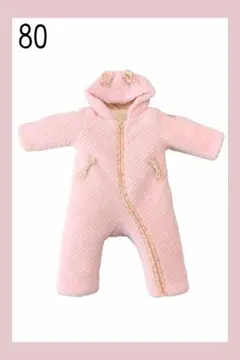 フード付きピンクアウター 80