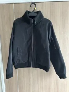 Alphabet's alphabet ブラックジャケット　中綿入　フリーサイズ