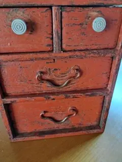 昭和レトロ小物入れ　木製小物入れ　針箱