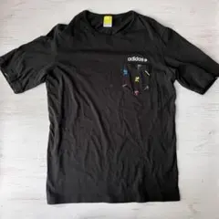 adidas パームツリー柄ポケットT-shirt L