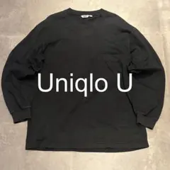 UNIQLO U クルーネック長袖ポケットTシャツ ブラック L ルメール 黒のサムネイル