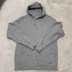 Champion グレー フード付きパーカー LARGE