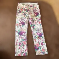 H&M フラワープリント ロングパンツ130cm
