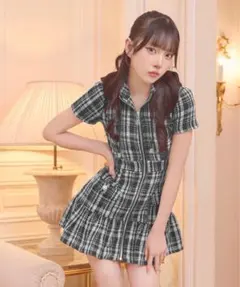 専用厳守♥超希少ミシェルマカロン バックツイードワンピ新品未使用未