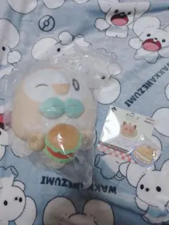 ポケピース　一番くじ　C賞　モクロー　ぬいぐるみ＋ゴンベ　ラバーチャーム