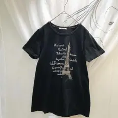 レノマ ブラック M プリント 半袖Tシャツ コットン100%のサムネイル