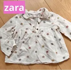 zara ハリネズミ柄　ブラウスカットソー　86センチ