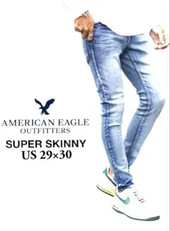 美脚 足長 美品 アメリカンイーグル スーパースキニー 強ストレッチ デニム