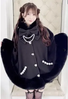 MARS ‪‪ポンチョ ケープコート コート 黒 マーズ