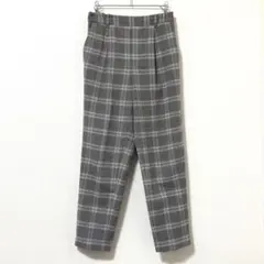 美品　GU ジーユー　パンツ　カジュアル　チェック柄　グレー系　S 春夏秋冬