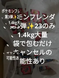 ポケモンフレンダまとめ売り　1'4kg 第3弾星23
