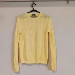 KEITH キレイめ　レモンイエロー　綿ニット　38のサムネイル