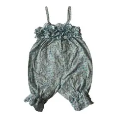 ★80㎝　ブルー　花柄　可愛い　サロペット　ロンパース★