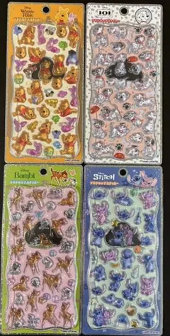ディズニー プチドロップステッカー 4種セット