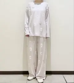 ジェラートピケモチーフ3柄ロングパンツ　プルオーバー　ビションフリーゼ　DOG柄