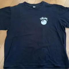 Stussy ブラック 8ボールTシャツ
