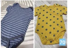 70cm ベビー用ロンパース 2点セット