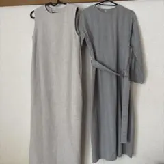 milaowenチェック柄ロングワンピース ベルト付き