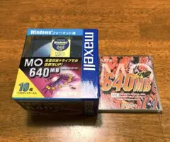 新品　maxell MO 640MB×10/FUJITSU MO 640MB×1のサムネイル