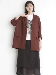 THE SHOP TK バーガンディ メッシュジャケット Mのサムネイル