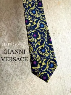 【美品】GIANNI VERSACE / 総柄ネクタイ / シルク / JOJO