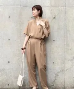 アパートバイローリーズ サロペット オールインワン オケージョン ベージュ