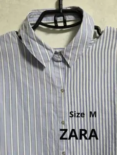 ZARA ストライプ長袖シャツ Size M