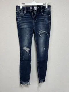 AZUL by MOUSSY ダメージスキニーデニム S