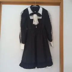 ゴスロリ・ロリータドレス ブラック　１３０センチ　ワンピース　子供