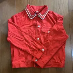男女兼用Gジャン 赤 デニムジャケット
