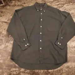 DOCKERS 長袖 ボタンダウンシャツ ダークグリーン L　4499