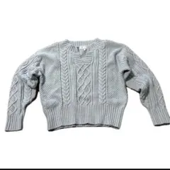 ロペピクニック　Vネック ケーブル編み ニットセーター　シンプル　40