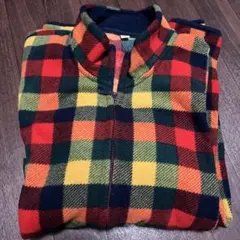 チェック柄フリースジャケット
