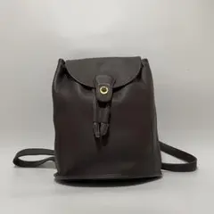 オールドコーチ リュック USA ターンロック 巾着 大容量 レザー 茶