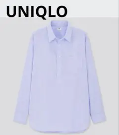 【美品】UNIQLO ユニクロ メンズ コットンシャツ 水色 XL