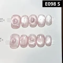 現品ネイルチップ　ベリーショート　アート宇宙惑星ドット星マグネットピンク系推し活