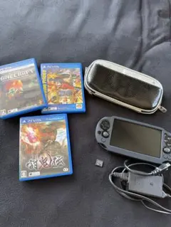 PS Vita 本体 + ゲーム3本 + 充電器 + ケース