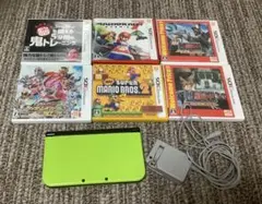 任天堂new3DSLL ライムxブラック　ソフト付き　すぐ遊べます