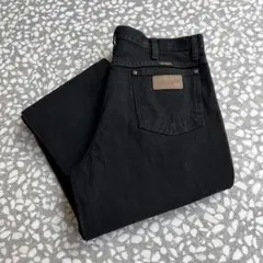 【人気サイズ34×30】ラングラー古着ブラックデニム後染めストリート　リベット