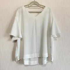 GU　シアーシャツ　ホワイト　Lサイズ