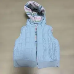 ライトブルー　中綿ベスト
