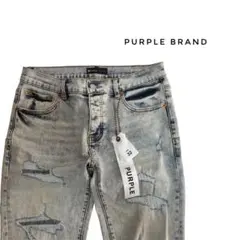 Purple Brandパープル ブランド　ダメージデニムパンツ　クラッシュ加工