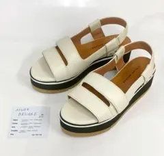 未使用 日本製23cm Atelier Brugge レザーサンダル 管211